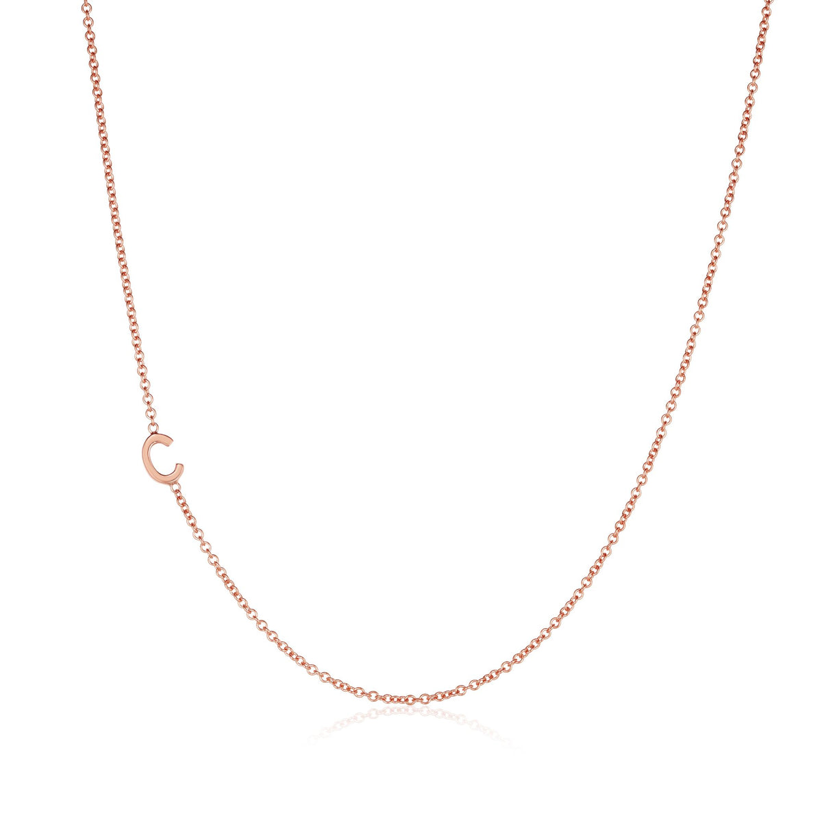 Simple Initial Chain 14K GOLD SIMPLE INITIAL CHAIN NECKLACE