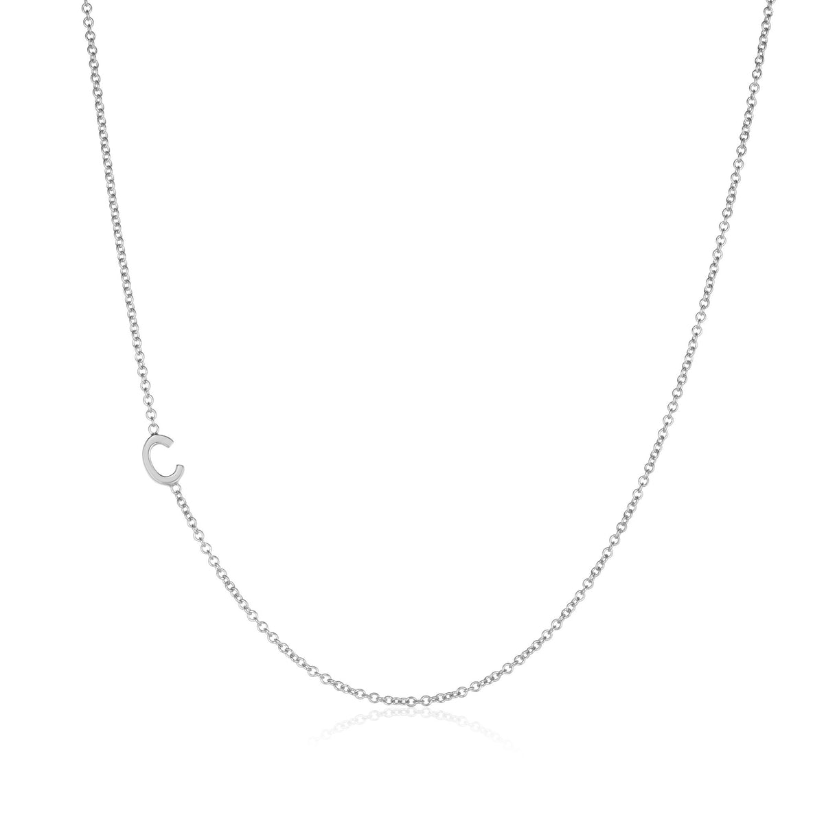 Simple Initial Chain 14K GOLD SIMPLE INITIAL CHAIN NECKLACE
