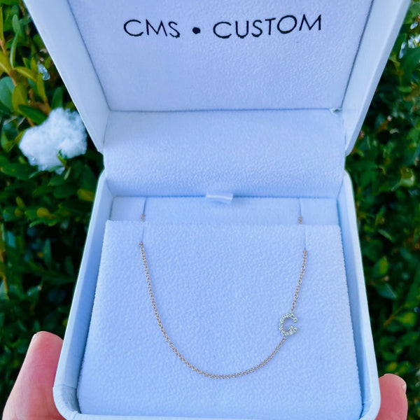 DIAMOND INITIAL NECKLACE